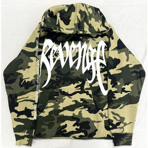 Revenge X XXX Tentacion Kill Outline Logo Camo Hoodie Size XL